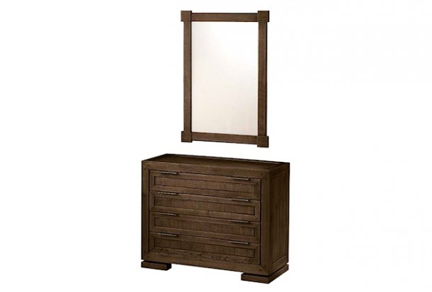 Mirror and chest of 6 drawers  